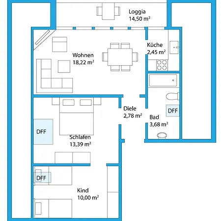 Lägenhet Ferienwohnanlage E7 Mit 2 Schlafzimmer Und Hallenbad
